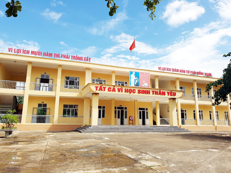 Trường Tiểu học và THCS Cái Chiên, xã Cái Chiên, huyện Hải Hà trước thềm năm học mới.