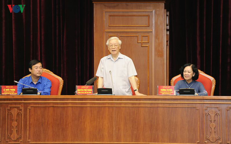 Tổng Bí thư, Chủ tịch nước Nguyễn Phú Trọng phát biểu tại buổi gặp mặt.