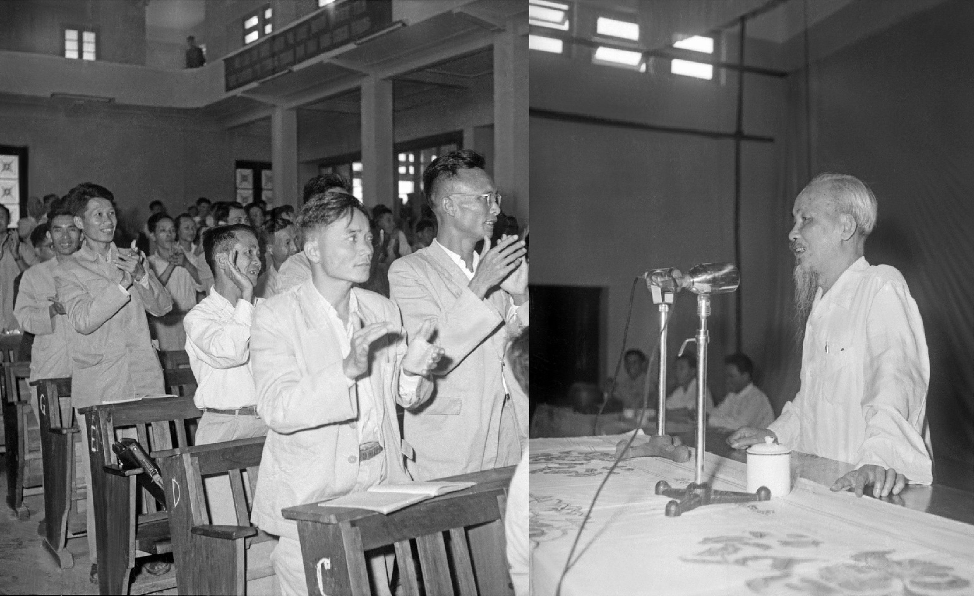 Chủ tịch Hồ Chí Minh nói chuyện với cán bộ chủ chốt tỉnh Hải Ninh, ngày 9/5/1961.