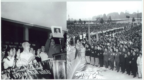 Chủ tịch Hồ Chí Minh tặng đồng bào, cán bộ, các lực lượng vũ trang tỉnh Quảng Ninh tấm ảnh chân dung của Người, ngày 2/2/1965.