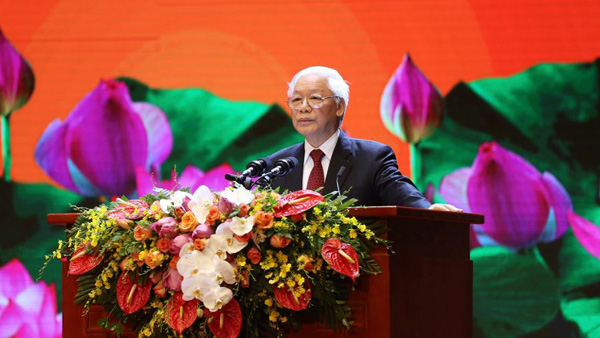 Tổng Bí thư, Chủ tịch nước Nguyễn Phú Trọng phát biểu tại Lễ kỷ niệm 50 năm thực hiện Di chúc của Chủ tịch Hồ Chí Minh (1969-2019) và 50 năm ngày mất của Người (2/9/1969-2/9/2019).