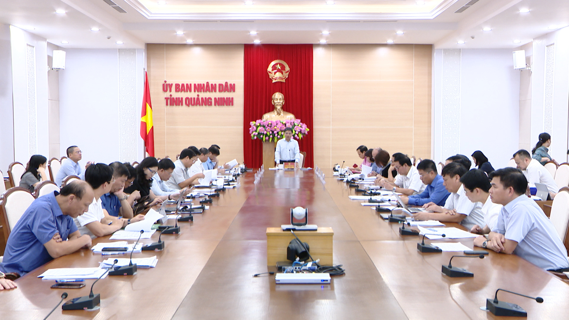 Đồng chí Nguyễn Văn Thắng, Bí thư Ban Cán sự Đảng, Chủ tịch UBND phát biểu kết luận