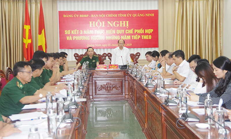 Đồng chí Vũ Văn Diện, Trưởng Ban Nội chính Tỉnh ủy kết luận hội nghị