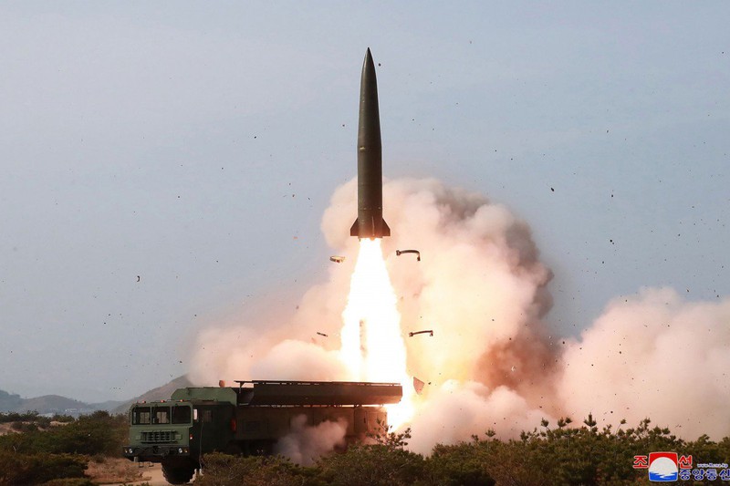 các vụ phóng tên lửa không chỉ là thông điệp gửi đến Mỹ, mà còn cho thấy các bước phát triển công nghệ vũ khí của Triều Tiên. Ảnh: AP