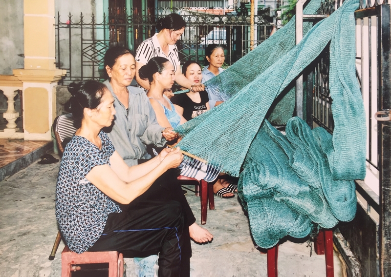 Mô hình dạy nghề đan lưới và bao tiêu sản phẩm lưới đan tại phường Quảng Yên, TX Quảng Yên