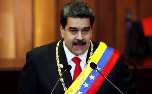 Tổng thống Venezuela Nicolas Maduro phát biểu tại Caracas hôm 10/1. Ảnh: Reuters.