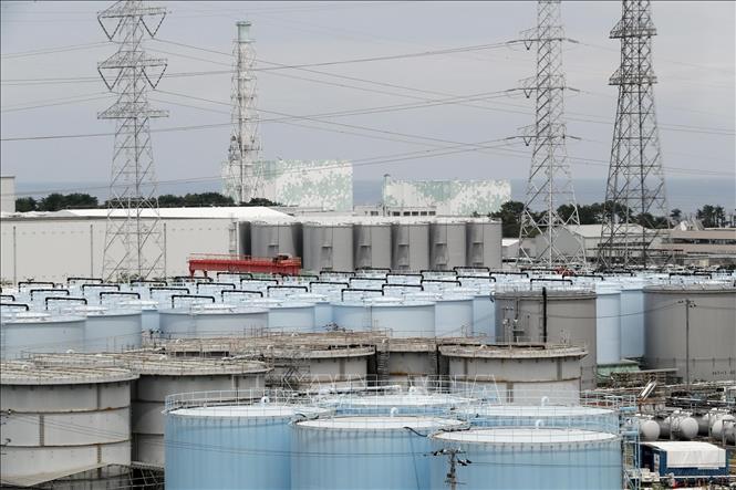 Quang cảnh nhà máy điện hạt nhân Fukushima Dai-ichi ở Okuma, tỉnh Fukushima, Nhật Bản, ngày 27/7/2018. Ảnh: AFP/TTXVN