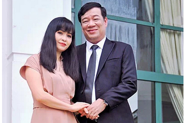 Vợ chồng ca sĩ Trang Nhung - doanh nhân Ngô Nhật Phương. Ảnh: TN.