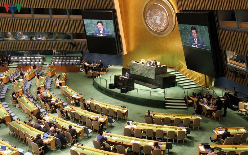 Phó Thủ tướng, Bộ trưởng Ngoại giao Phạm Bình Minh phát biểu tại phiên thảo luận chung cấp cao khóa 74 Đại hội đồng Liên Hợp Quốc.