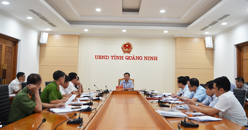 Đồng chí Cao Tường Huy, Phó Chủ tịch UBND tỉnh chủ trì buổi họp.