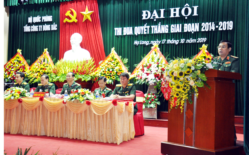 Thượng tướng Lê Chiêm, Ủy viên Quân ủy Trung ương, Thứ trưởng Bộ Quốc Phòng phát biểu chỉ đạo tại đại hội