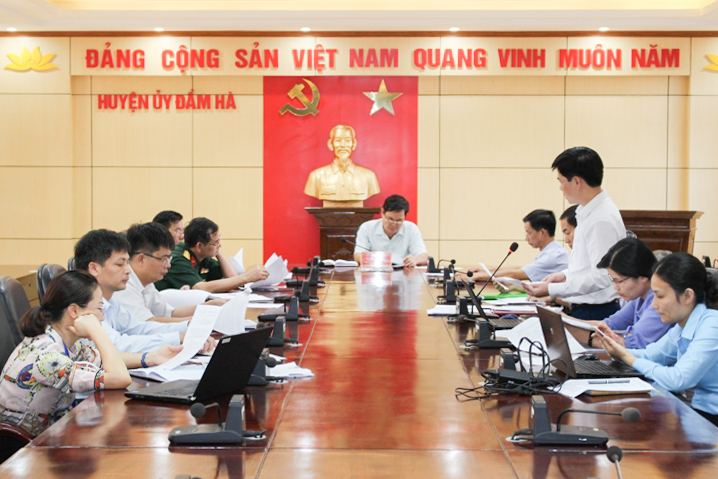 Huyện ủy Đầm Hà tổ chức đoàn kiểm tra thực hiện Nghị quyết Đại hội Đảng bộ huyện Đầm Hà lần thứ XXIV, nhiệm kỳ 2015–2020 (tháng 9/2019)