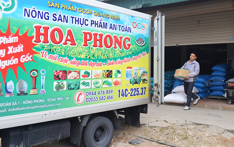 HTX dịch vụ nông nghiệp chất lượng cao Hoang Phong sử dụng xe chuyên dùng để cung ứng nông sản tới khách hàng