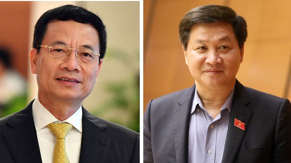 Bộ trưởng Bộ TT&TT Nguyễn Mạnh Hùng và Tổng Thanh tra Chính phủ Lê Minh Khái là 2 trong 5 
