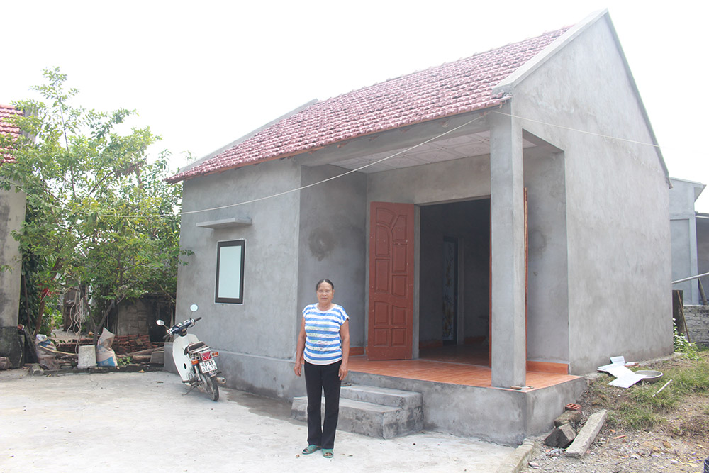 Ngôi nhà mới của gia đình chị Bùi Thị Ngọc Lan, xã Sông Khoai, thị xã Quảng Yên đã hoàn thành xây mới 