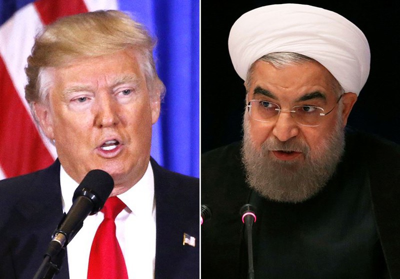 Tổng thống Mỹ Donald Trump và Tổng thống Iran Hassan Rouhani. Ảnh: Reuters