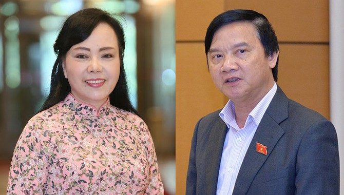 Bà Nguyễn Thị Kim Tiến và ông Nguyễn Khắc Định
