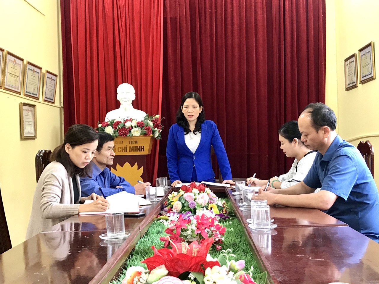 Tiểu ban nhân sự phục vụ Đại hội Đảng bộ thị trấn Tiên Yên họp phổ biến kế hoạch thực hiện các công tác chuẩn bị cho Đại hội.