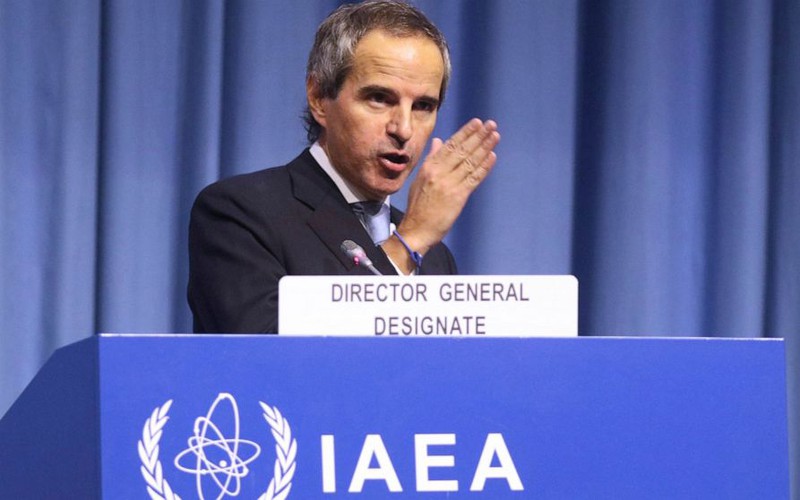 Tân Tổng giám đốc Cơ quan Năng lượng nguyên tử quốc tế (IAEA) Rafael Grossi trong một phát biểu tại Hội nghị của IAEA diễn ra tại Áo ngày 2/12 (Ảnh: AP)