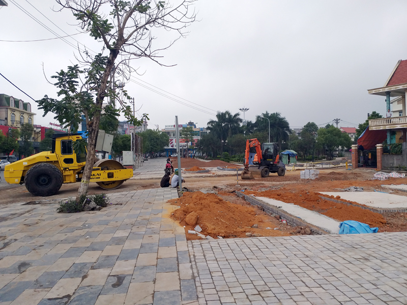 Hạ tầng khu công viên cây xanh phường Cẩm Thành đang được hoàn thiện tạo cảnh quan sáng, xanh, sạch, đẹp. Ảnh chụp ngày 12/11/2019