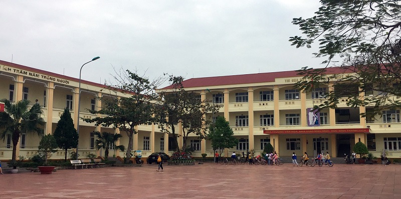 Trường THCS Thị trấn Ba Chẽ cũng được nâng cấp đưa vào hoạt động năm học 2019-2020 (Ảnh chụp tháng 11/2019).