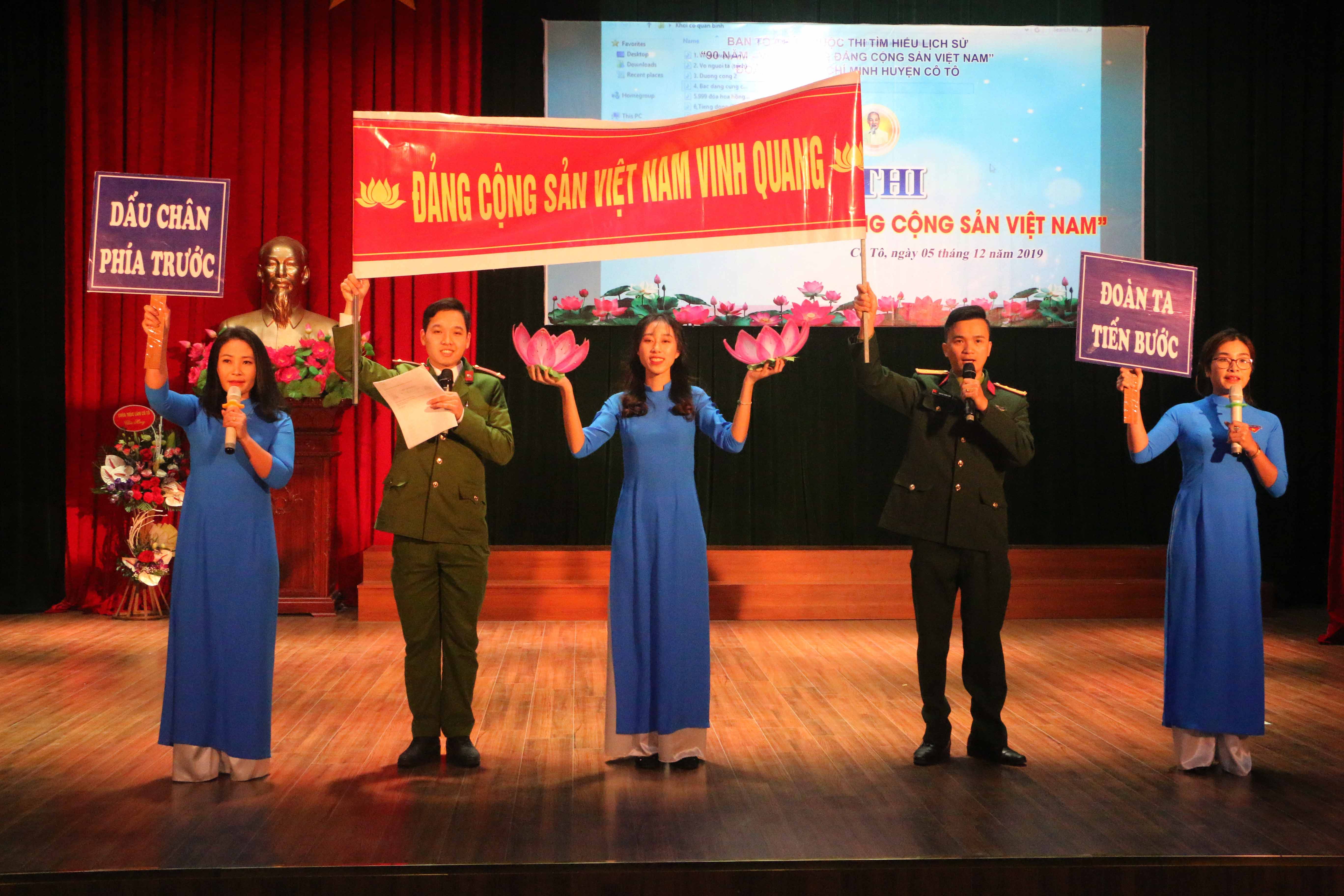 Cô Tô: Hội thi Tìm hiểu "90 năm - Vinh quang Đảng Cộng sản Việt Nam"