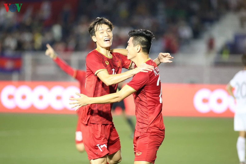 Bóng đá Việt Nam đã có lần đầu tiên vào chung kết SEA Games sau 10 năm. (Ảnh: Ngọc Duy).