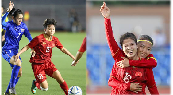 2 cầu thủ xuất sắc của bóng đá Vùng mỏ Nguyễn Thị Vạn, Dương Thị Vân.