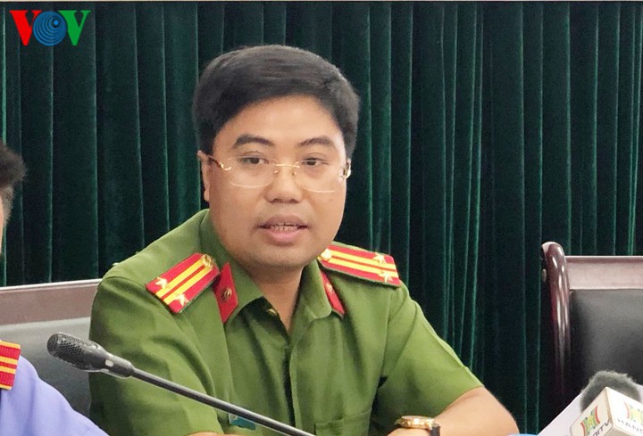 Trung tá Nguyễn Bình Ngọc, Phó trưởng Công an quận Bắc Từ Liêm. (Ảnh: Trọng Phú)