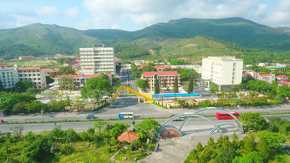 Toàn cảnh Cơ sở 1, Trường Đại học Hạ Long (phường Nam Khê, TP Uông Bí).