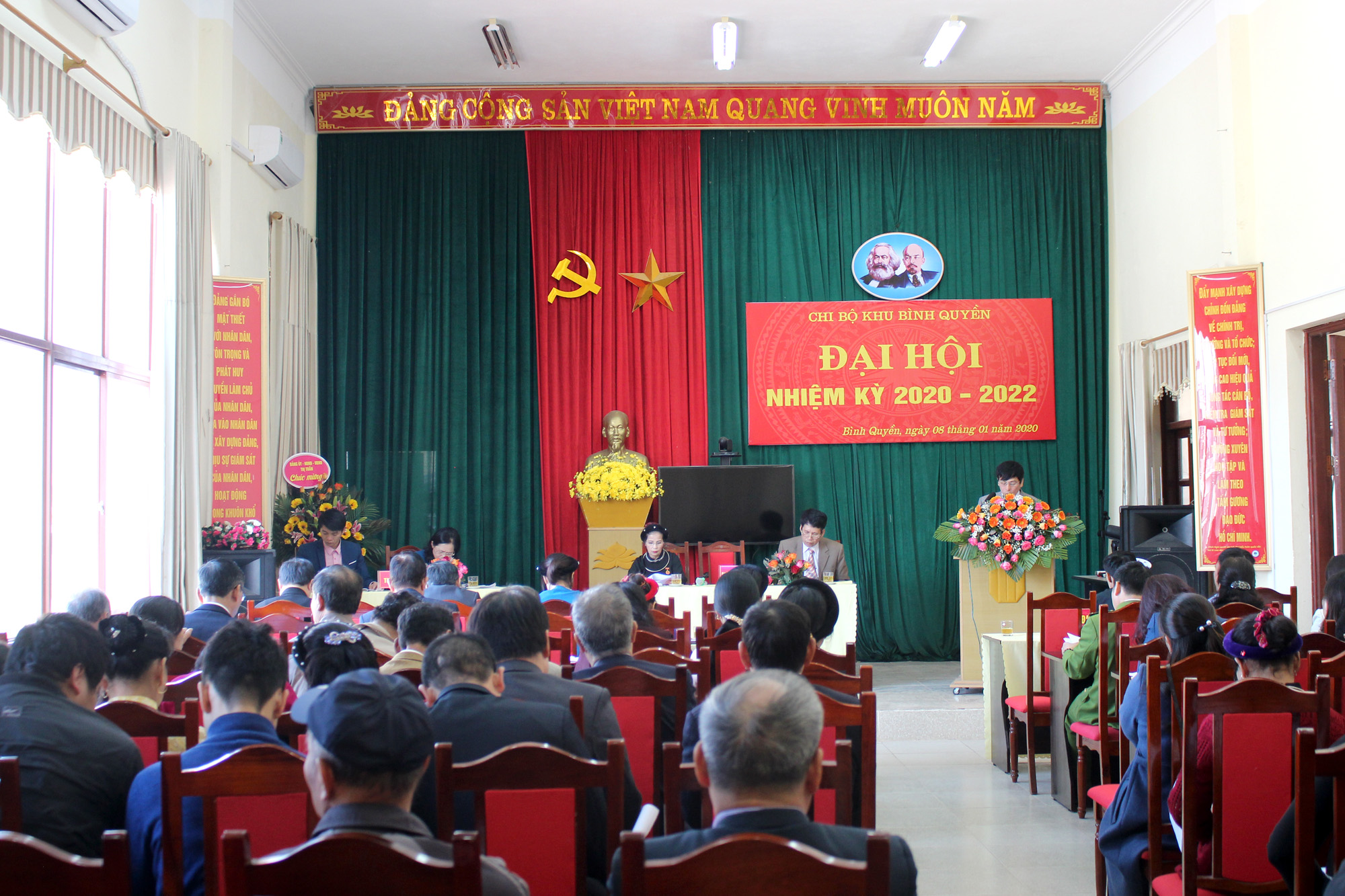 Đại hội chi bộ khu Bình Quyền - đại hội điểm của Đảng bộ thị trấn Bình Liêu (huyện Bình Liêu) diễn ra vào ngày 8/1/2020.