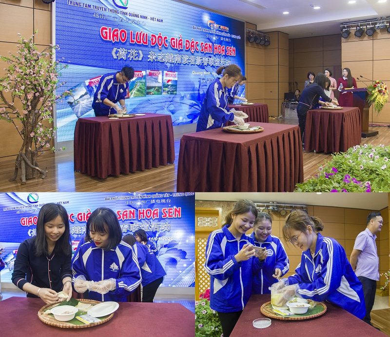 Sinh viên khoa Ngôn ngữ Trung Quốc - Trường Đại học Hạ Long tham gia những trải nghiệm thú vị về những món ăn truyền thống hai nước Việt Nam - Trung Quốc