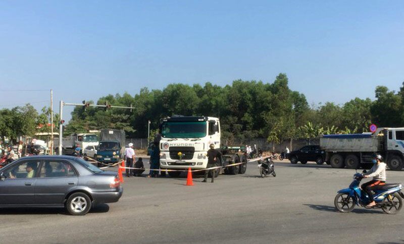 Hiện trường vụ tai nạn khiến 2 người thương vong - Ảnh: Hương Chi
