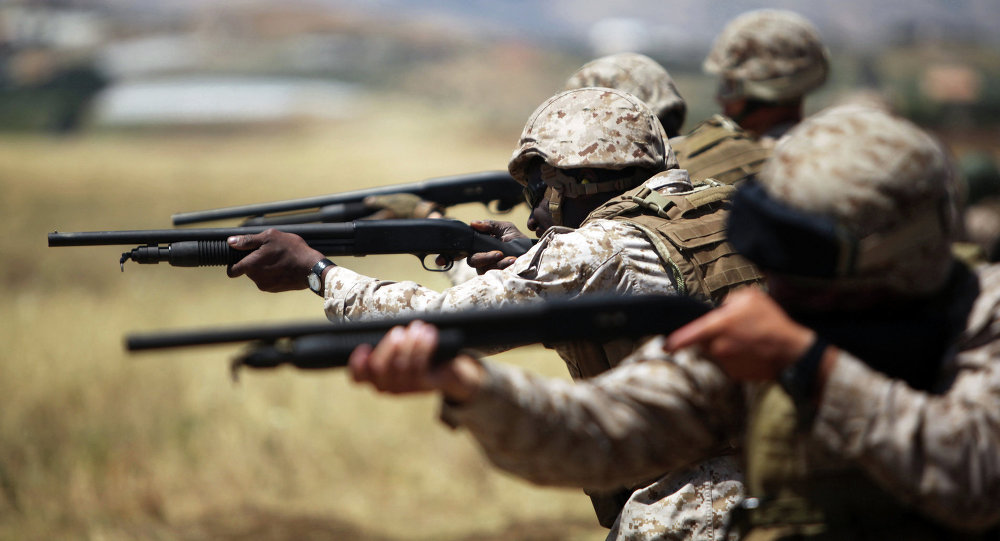 Lính thủy quân lục chiến Mỹ huấn luyện, chuẩn bị trước kịch bản xảy ra khủng hoảng tại khu vực Bộ Chỉ huy châu Phi chịu trách nhiệm. Ảnh: US Marines