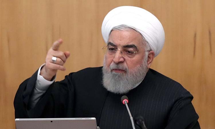 Tổng thống Iran Hassan Rouhani chủ trì cuộc họp nội các ở Tehran hôm nay. Ảnh: AFP.