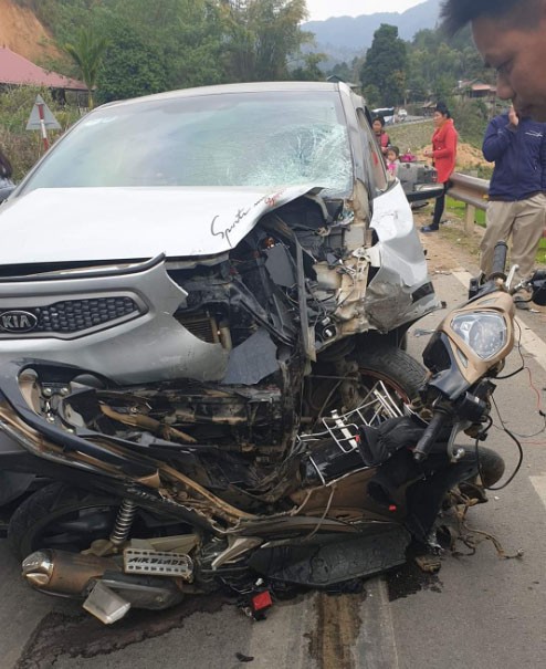 Hiện trường vụ tai nạn hôm mùng 3 Tết tại Điện Biên.