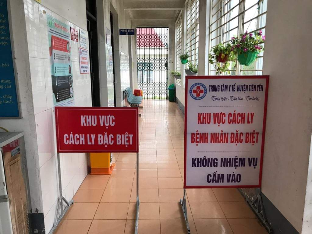 Trung tâm Y tế huyện Tiên Yên thiết lập khu vực cách ly đối với bệnh nhân nghi nhiễm bệnh dịch nCov (Ảnh: Xuân Thao).