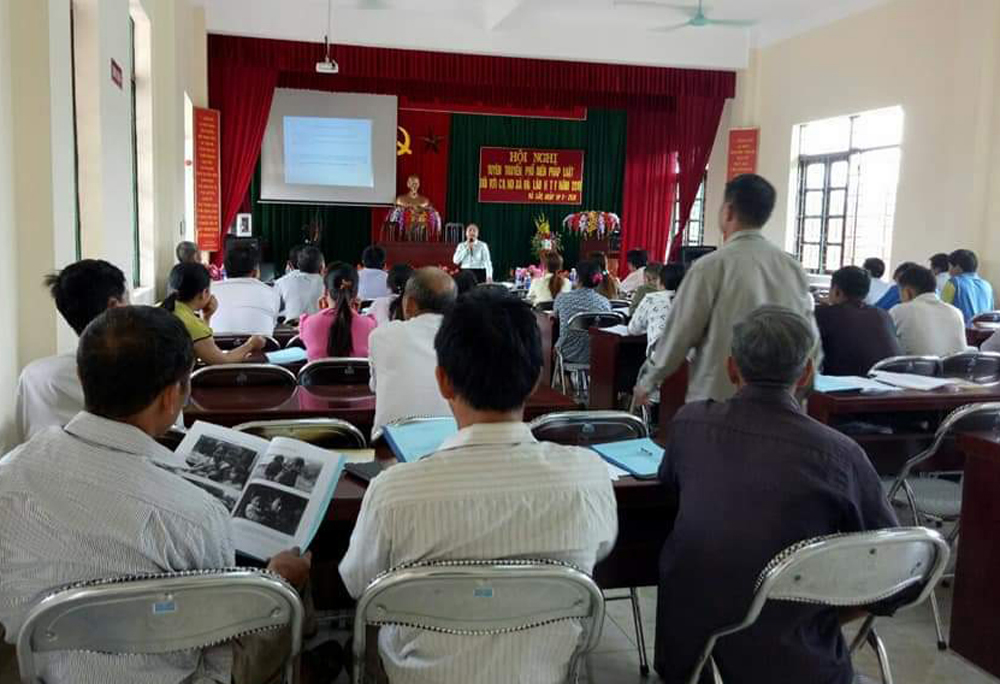 Ban Dân tộc tỉnh tổ chức hội nghị phổ biến giáo dục pháp luật cho người dân tại xã Thanh Sơn (Ba Chẽ) tháng 5/2018
