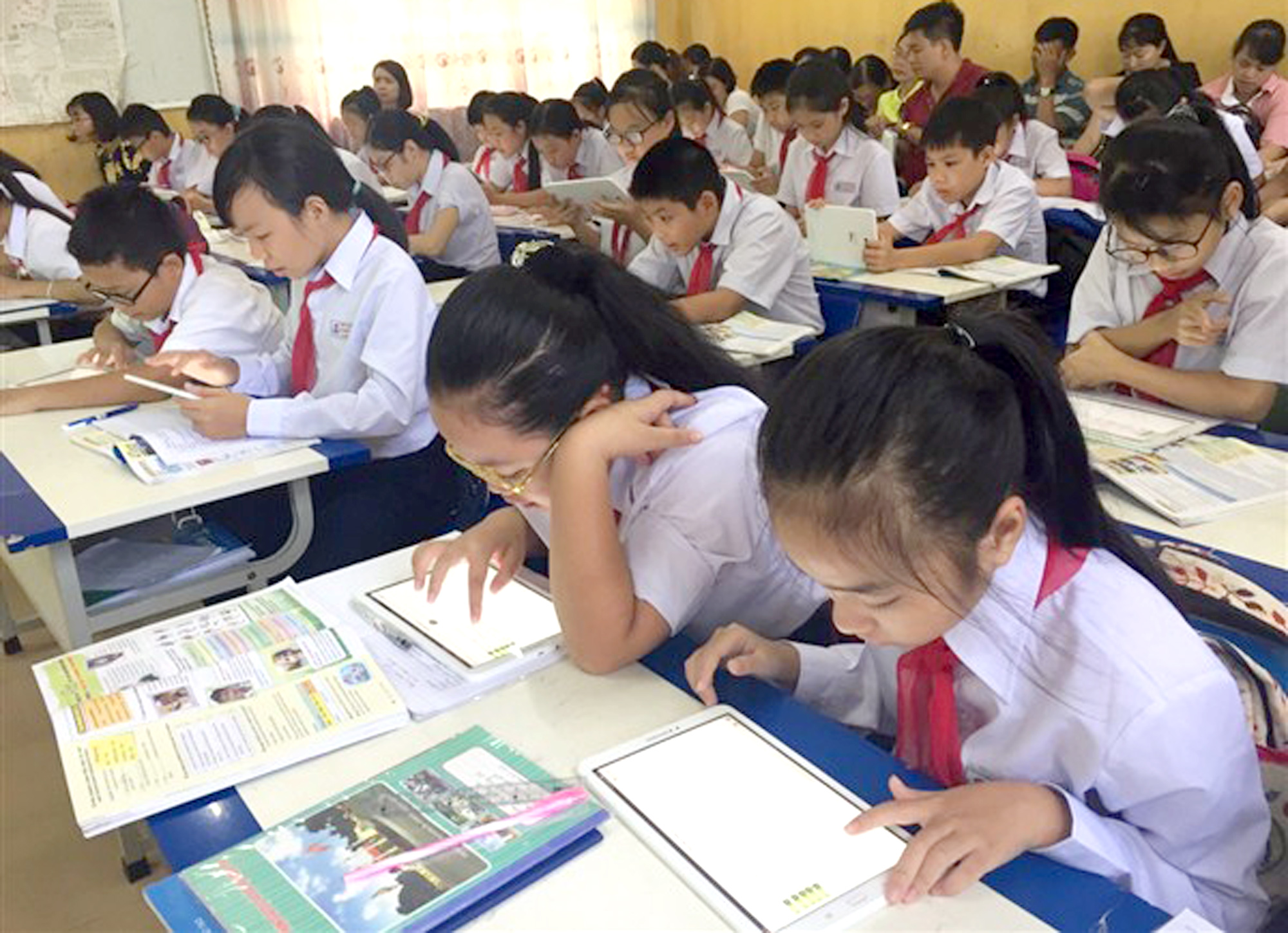 Trường THCS Lê Quý Đôn (TX Quảng Yên) ứng dụng CNTT trong dạy và học.