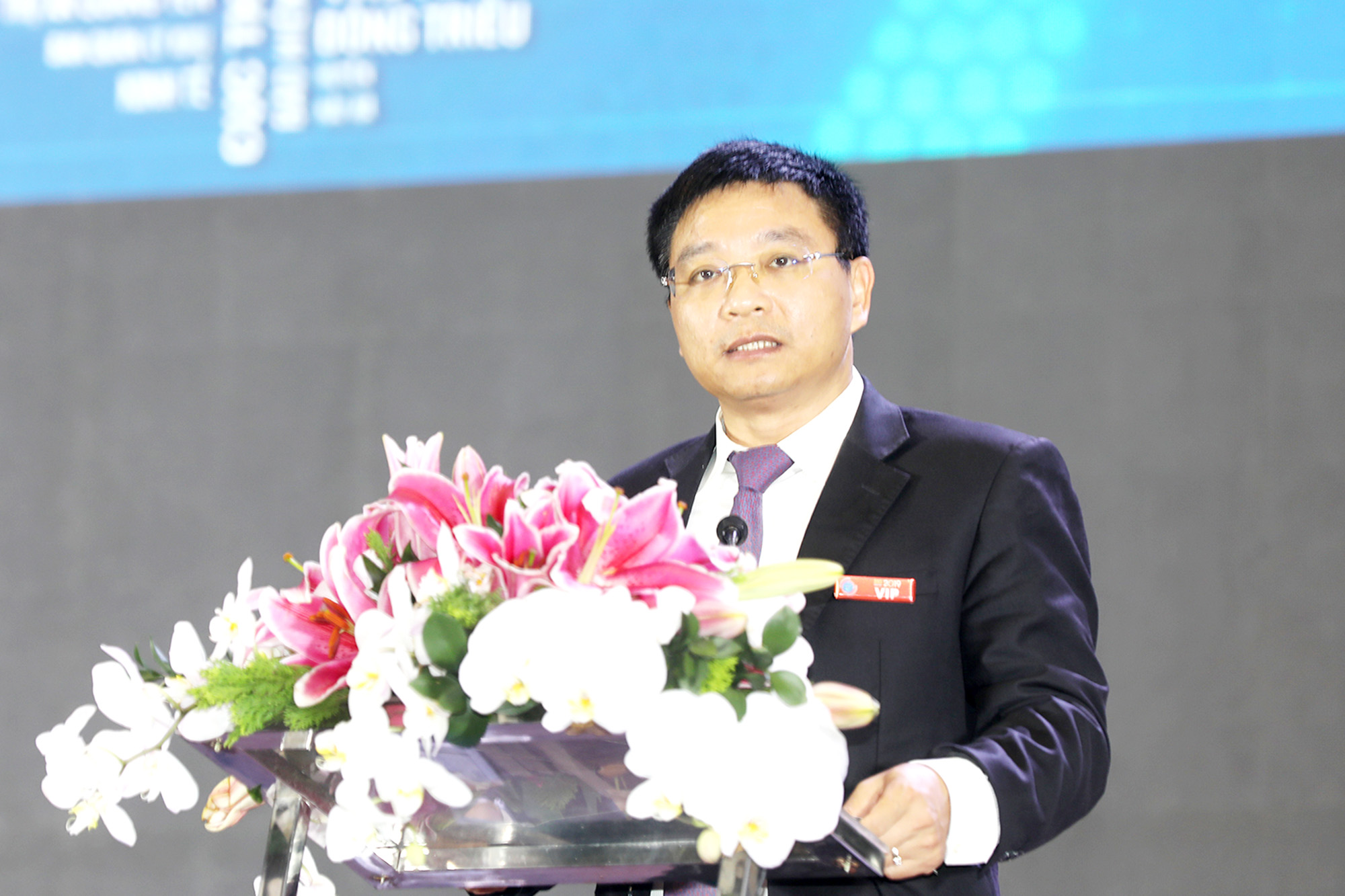 Đồng chí Nguyễn Văn Thắng, Phó Bí thư Tỉnh ủy, Chủ tịch UBND tỉnh, phát biểu bế mạc lễ công bố.