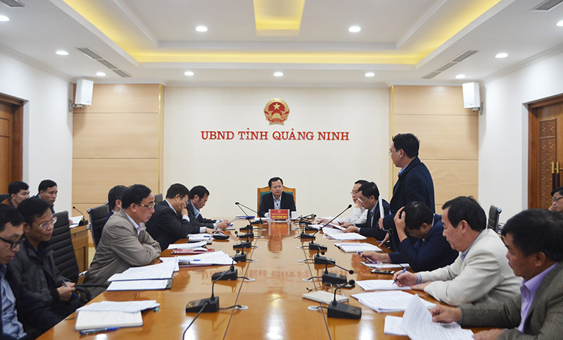 Đồng chí Cao Tường Huy, Phó Chủ tịch UBND tỉnh chủ trì buổi làm việc.