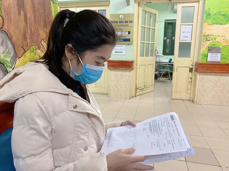 Ngày 13/2, chị H. quay lại Bệnh viện Hữu nghị Việt Đức, Hà Nội để kiểm tra sức khỏe.