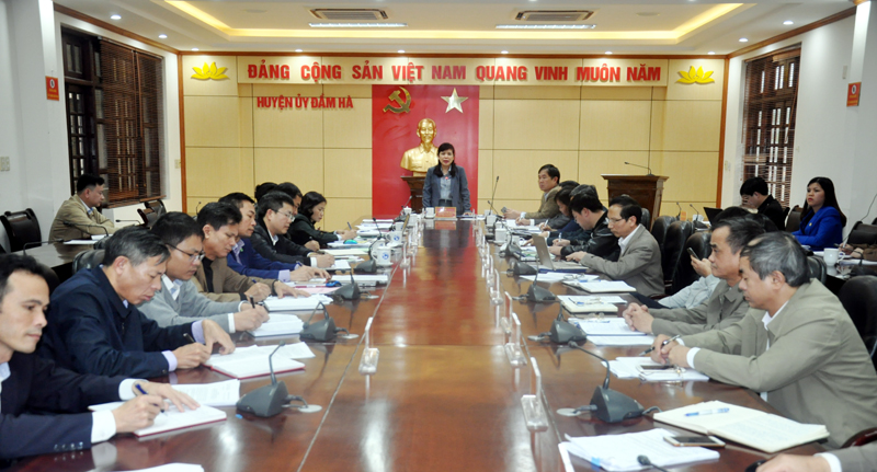 BTV Huyện uỷ Đầm Hà làm việc với Đảng bộ xã Tân Bình về triển khai nhiệm vụ năm 2020