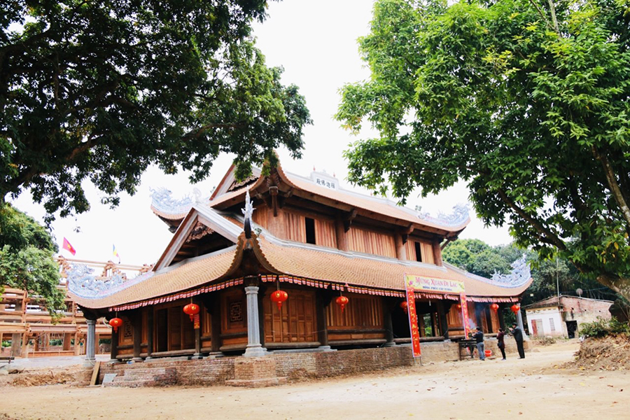 Chùa Quỳnh Lâm được xây dựng theo nếp chùa lớn thời Trần