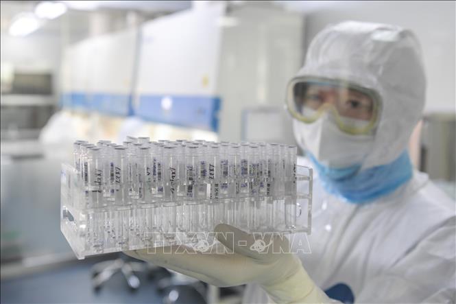 Kỹ thuật viên làm việc trong phòng thí nghiệm ở Hợp Phì, tỉnh An Huy, Trung Quốc, ngày 9/2/2020. Ảnh: THX/TTXVN