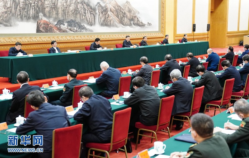 Hội nghị phòng chống dịch Covid-19 và phát triển kinh tế xã hội tổ chức tại Bắc Kinh. Ảnh: Tân Hoa Xã.