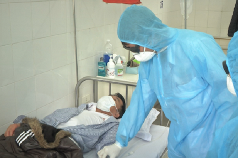 Bệnh nhân V. được theo dõi sức khỏe tại PKĐK Quang Hà, Vĩnh Phúc. Ảnh: Vietnamnet.