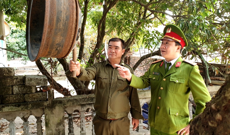Mô hình Tiếng kẻng an ninh đang được triển khai thí điểm tại thôn Trung Lương, xã Tràng Lương