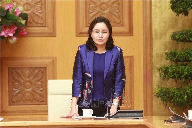 Thứ trưởng Bộ Văn hóa, Thể thao và Du lịch Trịnh Thị Thủy phát biểu ý kiến.