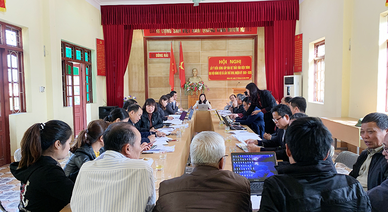 Đảng bộ xã Đông Hải (huyện Tiên Yên) họp lấy ý kiến đóng vào văn kiện Đại hội lần thứ XVIII, nhiệm kỳ 2020- 2025.